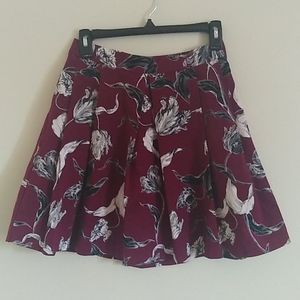 Banana Republic Pleated Floral Skirt